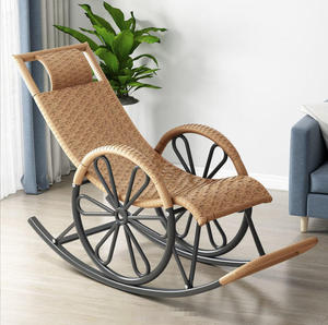 Fauteuils pliants et canapés pliants STG en rotin, style européen et américain, modernes, pour <span class=keywords><strong>jardin</strong></span> extérieur, pour adultes, pour la sieste et la détente - Product Image 2