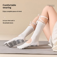 Chaussettes de yoga tricotées à cinq doigts pour femmes, respirantes, anti-humidité, antidérapantes, pour l'intérieur, modèle ODM, idéales pour l'été