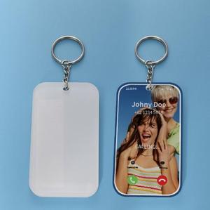 Llavero Acrílico Rectangular para Transferencia de Calor, Personalizable, de Plástico, con Diseño de Dibujos Animados, Impresión UV, Resistente al Agua, Ligero - Product Image 2