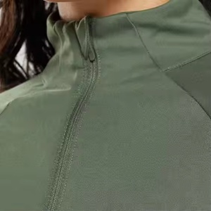 Chaqueta Deportiva Cortavientos con Cierre Completo y Cuello Alto para Mujer, con Logotipo Personalizado, Bolsillos con Cremallera Larga para Práctica de Yoga - Product Image 5