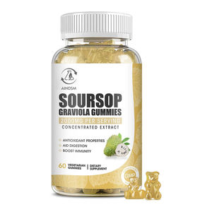 Precio de fábrica Soursop Graviola Gummies Soporte digestivo Gummy Graviola Leaf Extract Soursop Graviola Antioxidante Gummy - Product Image 1