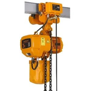 3T 5T Double Brake Brake Waterproof Handle Electric Chain Hoist With Hook