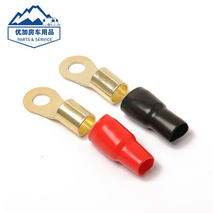 Ring <b>Terminals</b> 4Ga Brass 1-Core For Car Audio Wiring Repair Connectors - Product Image 4