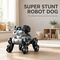 TQ-15 Robot Anjing Pintar RC - Kendali Jarak Jauh 8 Roda Penggerak Segala Medan Mainan Edukasi Konstruksi Plastik Ringan untuk Semua