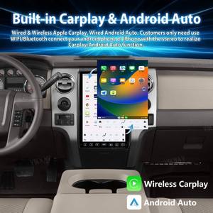 Autoradio Android amélioré pour Ford F150 2009-2012 avec CarPlay sans fil intégré, écran tactile de 14,4 pouces, navigation GPS, amplificateur - Product Image 4