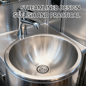 Fregadero Ligero de Acero Inoxidable SUS 304 de Diseño Moderno para Autocaravanas, Lavabo de Bajo Precio para Aplicaciones en Autocaravanas, <span class=keywords><strong>Grifo</strong></span> de un Solo Orificio - Product Image 1
