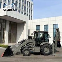 Chargeuse-pelleteuse conforme aux normes internationales NIMBUS 74kW avec moteur diesel Cummins, machine polyvalente pour le creusement de fossés