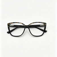 Monture de lunettes élégante pour adultes, style œil de chat souple, lunettes colorées avec verres transparents, lunettes optiques de prescription