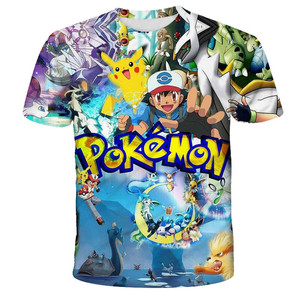 T-shirt estiva <span class=keywords><strong>Pikachu</strong></span> con stampa digitale 3D, <span class=keywords><strong>maglietta</strong></span> da uomo a maniche corte, ampia e casual, per il commercio europeo - Product Image 2