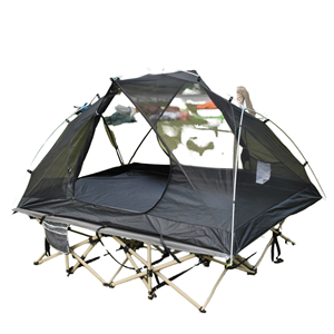 Tente de camping extérieure améliorée à double couche, surélevée, pour deux personnes, type <span class=keywords><strong>Hubba</strong></span> (lit de camp non inclus) - Product Image 1