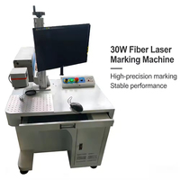 Machine de marquage au laser à fibre industrielle haute efficacité 30W, haute précision AI/DST pour applications métalliques et non métalliques