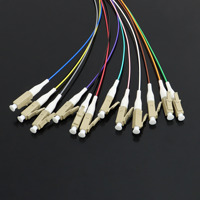 Cable de Conexión de Fibra Óptica Monomodo MPO-LC de 12 Núcleos 10G, Módulo MPO en Casete, Pigtail de Fibra MPO a LC para Centro de Datos