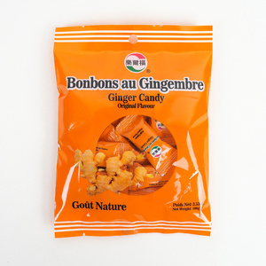 Bonbons au gingembre Leerfu, bonbons au gingembre Gout Nature, 100 g par sachet, saveur originale - Product Image 2