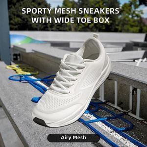 Sporty Court Sneakers Lace-Up Slip-On Light Weight Steel/Wide Toe <b>Box</b> Breathable Mesh Cushioning <b>Soft</b> Slip Resistant Ergonomic - Product Image 2