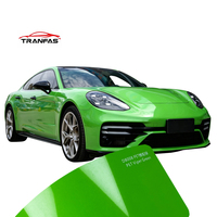 Vinilo PET de Lujo Verde Víbora Elástico de Tejido Fino para Envoltura Completa de Carrocería, Rollo de Protección de Pintura de 7.5mil con Protección UV