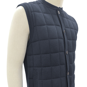 Top Quality Korea Style New Design <strong>Men's</strong> Navy <strong>Knitted</strong> Vest Padded <strong>Waistcoat</strong> Warmer Gilet Could Custom - Product Image 3