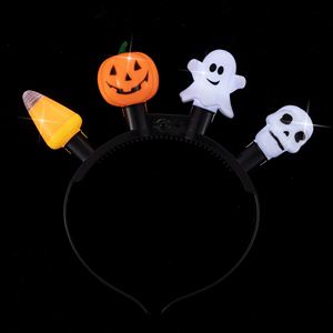 Serre-tête d'Halloween en plastique étanche avec lumière LED, motif citrouille maléfique, pour décoration de fête, vente en gros, pour usage extérieur - Product Image 5