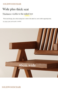 Nuevo producto <span class=keywords><strong>2025</strong></span> Silla de comedor con patas K de madera de goma, estilo minimalista moderno adecuado para muebles de comedor de sala de estar - Product Image 5