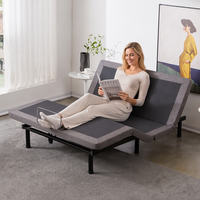 Cadre de lit réglable avec télécommande, design moderne, taille King et Super King, sommier en métal pliable, montage facile, capacité 250-400 kg