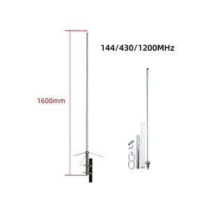 เสาอากาศวิทยุกลางแจ้งแบบ Omni ไฟเบอร์กลาส สามย่านความถี่ 144/430/1200MHz กำลังขยายสูง สำหรับสถานีฐาน VHF UHF 4.5/8.3/11.7dBi - Product Image 2