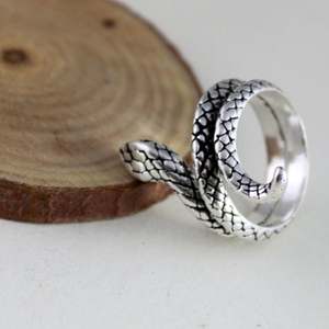 Commercio all'ingrosso Testa di Animale Dei Monili Regolabile <span class=keywords><strong>Argento</strong></span> Thailandia <span class=keywords><strong>Anello</strong></span> di Barretta Del <span class=keywords><strong>Serpente</strong></span> - Product Image 2