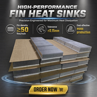 Dissipateur thermique en aluminium à ailettes rainurées haute performance pour le refroidissement et les unités d'alimentation