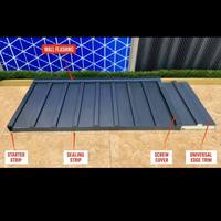 Panneau de toiture en mousse PU isolé thermiquement en aluminium, largeur totale 1000 mm, hauteur 65 mm, longueur personnalisable, installation rapide