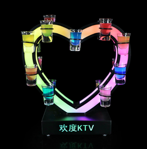 Verres à shot rechargeables personnalisables avec logo gratuit, 12 tasses, plateau de <span class=keywords><strong>service</strong></span> métallique, LED décorative, jetable, pour boîte de nuit, bar, porte-vin - Product Image 4