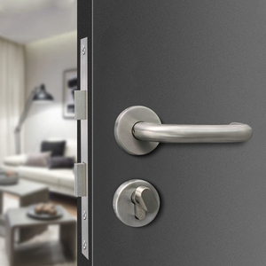 Khóa cửa chống cháy tiêu chuẩn Châu Âu bằng thép không gỉ 304 Khóa tay cầm lõi đồng cao cấp phổ thông - Product Image 1