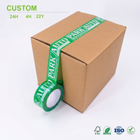 Ruban adhésif d'emballage vert personnalisé en gros avec logo blanc pour la fermeture de cartons et les ensembles d'impression de ruban adhésif pour l'e-commerce, utilisation en vrac