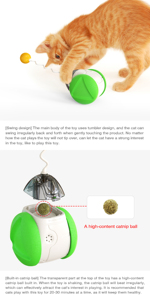 Nuevo diseño, suministros multifunción para mascotas, juguetes de bolas para gatos ecológicos, juguete interactivo para gatos y coches de equilibrio chirriante, juguete de hierba gatera para correr - Product Image 5