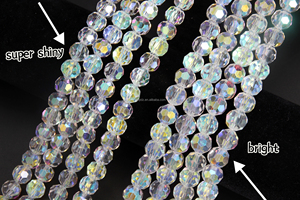 Quần áo phụ kiện hạt thủy tinh số lượng lớn rải rác tinh thể trong suốt lấp lánh rondelle mô hình rõ ràng 8mm - Product Image 4