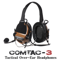 Auriculares Tácticos de Comunicación FCS COMTAC3 C3 con Cancelación de Ruido, Montados en la Parte Trasera, con Orejeras, Cableados, Resistentes al Polvo IP5X, Sonido de Alta Fidelidad