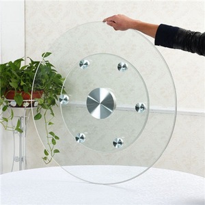 โต๊ะหมุนกระจก ท็อปกระจกนิรภัยทรงกลม สำหรับใช้กับโต๊ะอาหาร - Product Image 1