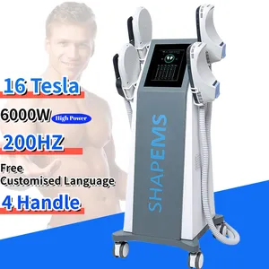 Muscle Stimulator Butt Lift Tesla 4 Handle Emslim Body Contouring Sculpt 4 Handles Electronic Muscle Stimulate Machine