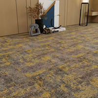 Tapis carré moderne à dégradé 50x50cm, en polypropylène, à rayures, avec support EVA, pour bureaux commerciaux, salons, hôtels, casinos, aéroports