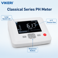 VIKERI PH100 Mètre thermique EMF de table haute précision, testeur de qualité de l'eau en laboratoire, conductivité EC, oxygène dissous DO, OEM