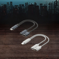 USB C Splitter Dual Charger 2-in-1, adaptor Charger cepat PD 100W kabel Dongle Audio 100W USB C Headphone Charger untuk kamera DC untuk panggilan
