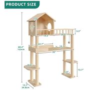 Tour de chat en bois personnalisée pour bac à litière automatique arbre à chat meubles en bois massif à plusieurs niveaux pour chat avec griffoir maison