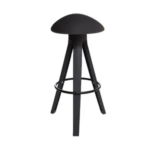 modern design High quality black home center modern chair, bar stool high chair pp backrest