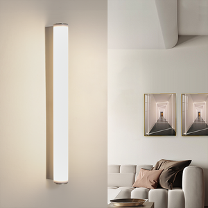 Lámpara de Pared Minimalista de Aluminio, Luz LED Cilíndrica Blanca, 3500K Blanco Cálido, para Sala de Estar - Product Image 1