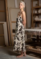 Robe mi-longue sans manches à imprimé animal, col halter, multicolores, bretelles spaghetti, vente chaude, mode décontractée, robe longue pour femmes