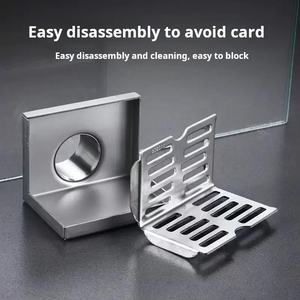 Precio al por mayor Desagüe de piso de <span class=keywords><strong>ducha</strong></span> antioxidante Drenaje en forma de L Desagüe de pared lateral de esquina de ángulo recto de acero inoxidable para Baño - Product Image 5