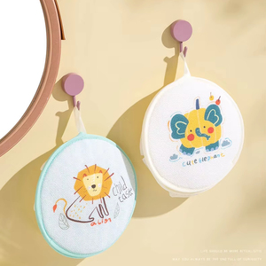 Cartoon Animal Oval Sponge Bath Flower Scrubber Cute Dual Purpose Scrubber - Product Image 6
