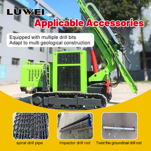 고출력 파일링 머신 다양한 액세서리 장착 산악 사막 발전용 지반 스크류 파일 드라이버 - Product Image 2