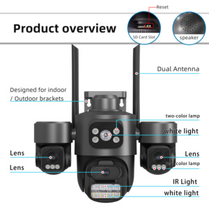 3MP Außen Alexa ICSEE <span class=keywords><strong>3</strong></span> Objektiv kamera CCTV-Netzwerk Outdoor-Sicherheits kamera - Product Image 4