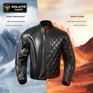 Combinaison de course moto d'hiver Sulaite, ensemble de combinaison de conduite à manches longues, anti-chute, chaude, imperméable, fabriquée en Chine, équipement de motocycliste - Product Image 5