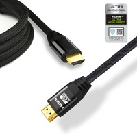 Câble tressé en nylon plaqué or 24 carats de haute qualité pour 2.1, prise en charge 8K 18 Gbit/s pour HDTV et ordinateur, en stock