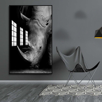 Peinture acrylique 40x60cm, art mural animalier moderne brillant imprimé, peinture encadrée pour salon, décoration murale, cadeau