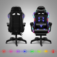 2025 nouvelle personnalisation Pérou Chili Pro Noir Full Recline LED RGB Fonction Cadeira Gamer Chaise de jeu avec repose-pieds et haut-parleur